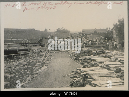 The wreck of the artillery train at Enterprise, Ontario, June 9, 1903 (HS85-10-14100-3) Stock Photo