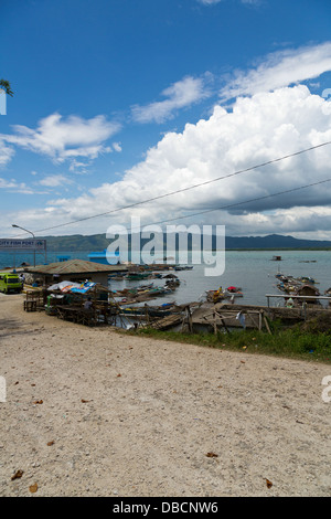 View over the Fish Port in Tagbilaran on Bohol Island, Philippines Stock Photo