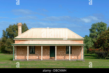 Homestead of the Central Greenough Historic Settlement displaying heritage buildings by early settlers, Greenough, Australia Stock Photo