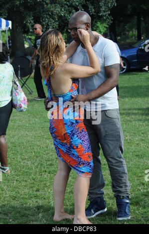 London, UK. 28th July 2013.  :Festival of Yoruba Arts and Hackney Unitesattendees dancing at Clissold park London. Credit:  See Li/Alamy Live News Stock Photo