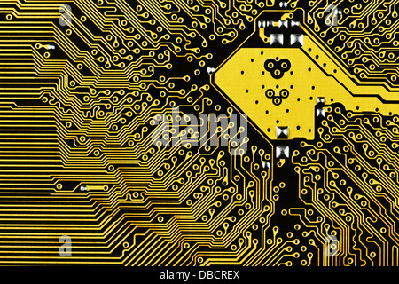 electric circuit board background close up Stock Photo