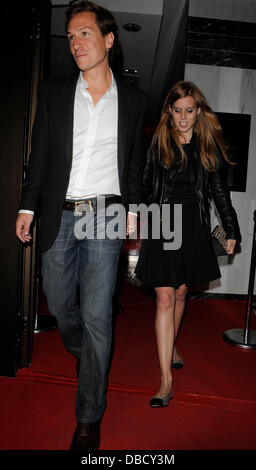 Princess Beatrice with boyfriend Dave Clark leaving the 30th Anniversary of The Roof Top Gardens Kensington. London, England - 06.06.2011 Stock Photo