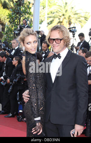 Model Anja Rubik and Peter Dundas attend the premiere of 'Drive' during the 64th Cannes International Film Festival at Palais des Festivals in Cannes, France, on 20 May 2011. Photo: Ian Wilson  2011 Cannes International Film Festival - Day 10 - This Must Be the Place - Premiere Cannes, France - 20.05.11 **Not available for publication in Germany. Available for publication in the re Stock Photo