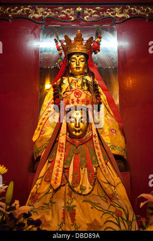 Statue at Man Mo Temple, Hong Kong Island Stock Photo