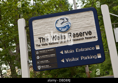 The Wells National Estuarine Research Reserve is pictured in Wells, Maine Stock Photo