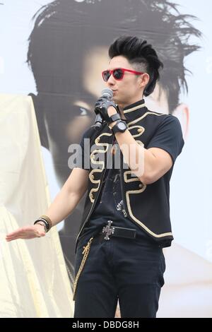 VanNess Wu issued his new album and hold a signature court in Taipei,China on Sunday July 28,2013. Stock Photo