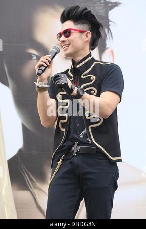 VanNess Wu issued his new album and hold a signature court in Taipei,China on Sunday July 28,2013. Stock Photo