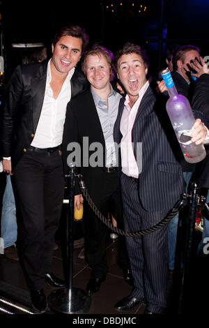 Left to Right: Raef Bjayou, Kevin Shaw and Ben Clarke,  The Apprentice cast party at Amika, Kensington Highstreet London, England - 24.05.11 Credit Mandatory: WENN.com Stock Photo