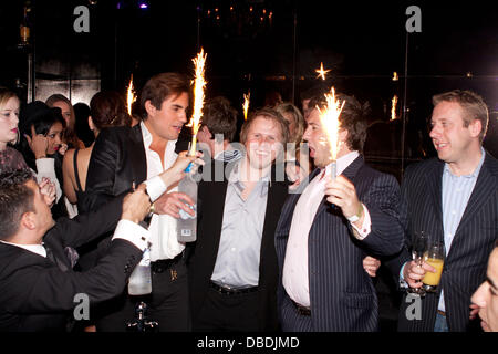 Raef Bjayou, Kevin Shaw and Ben Clarke,  The Apprentice cast party at Amika, Kensington Highstreet London, England - 24.05.11 Credit Mandatory: WENN.com Stock Photo