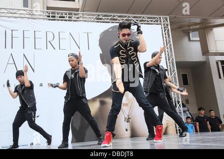 VanNess Wu issued his new album and hold a signature court in Taipei,China on Sunday July 28,2013. Stock Photo