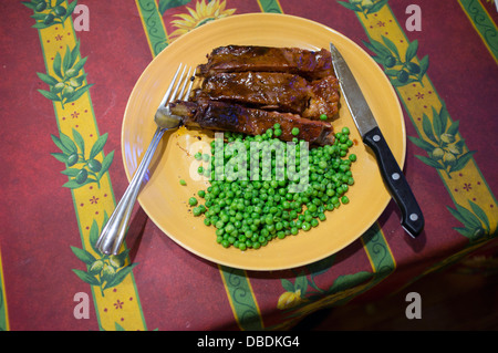Barbeque ribs for dinner in Bethesda, Maryland. Stock Photo