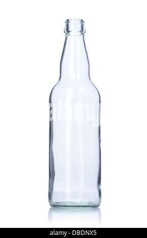 a empty clear bottle isolated on a white background Stock Photo