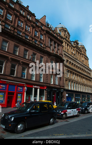 Taxis next to Central Station central Glasgow Scotland Britain UK Europe Stock Photo