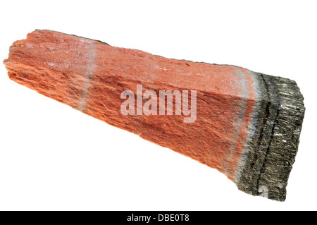 Banded Barian Celestine (strontium sulphate) and iron pyrite Stock Photo