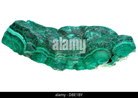 Malachite (botryoidal) Copper carbonate hydroxide - probably the earliest mined ore of copper (from Lubumbashi, Congo) Stock Photo