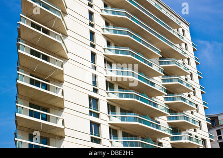 New housing development at East village E20 on the former Olympic village site, Stratford London Stock Photo