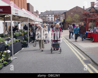 French Market in Shaw Street, Altrincham Stock Photo