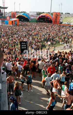 Crowds at the Big Day out music festival 2006,Sydney, Australia. Stock Photo