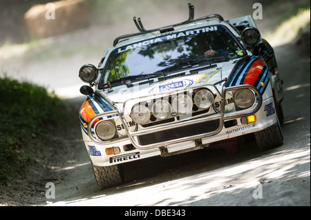 Chichester, UK - July 2013: Lancia Rallye 037 in action on the rally stage at the Goodwood Festival of Speed on July 13, 2013. Stock Photo