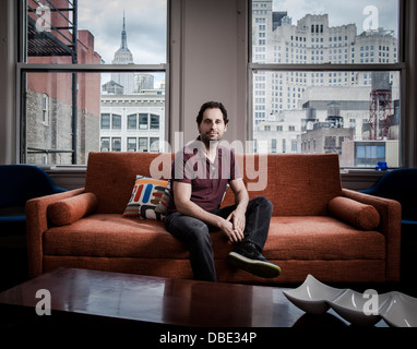 Co-founder of Superfly Presents company in his office in the Flatiron district of Manhattan in New York, NY, Stock Photo