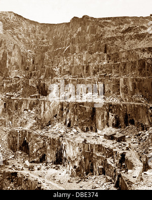 Penrhyn Slate Quarry Wales Victorian period Stock Photo