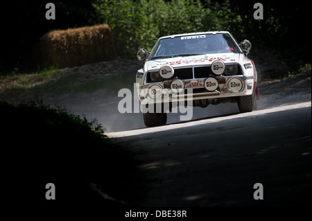 Chichester, UK - July 2013: Toyota Celica Twin Cam Turbo in action on the rally stage at the Goodwood Festival of Speed 2013 Stock Photo