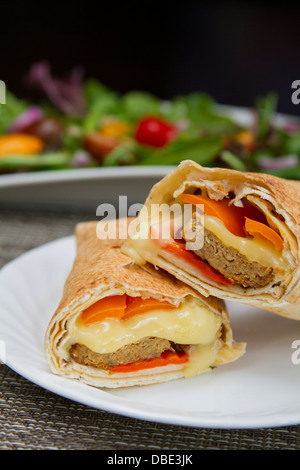 Turkey Kebab on a plate detail Stock Photo