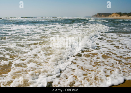 The water at Ditch Plains beach in Montauk, New York. Stock Photo