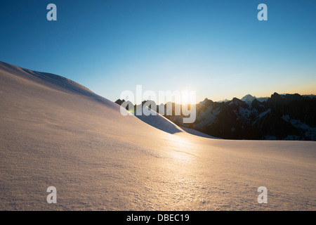 Europe, France, Haute Savoie, Rhone Alps, Chamonix Valley, Vallee Blanche Stock Photo