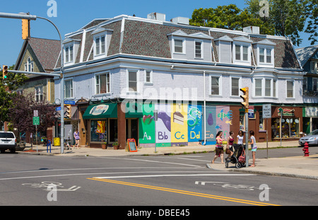 Elmwood Avenue in Elmwood Village area of Buffalo New York Stock Photo