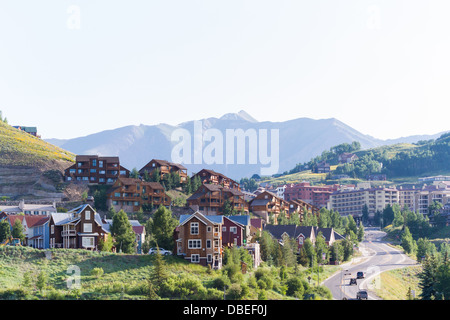 Mountain homes in Crested Butte, Colorado. Stock Photo