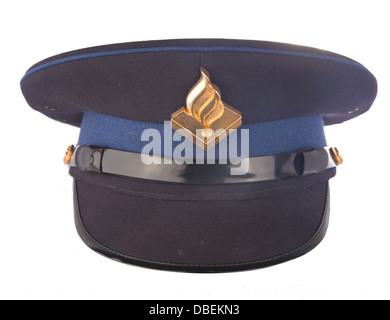 Dutch police cap isolated on white background Stock Photo