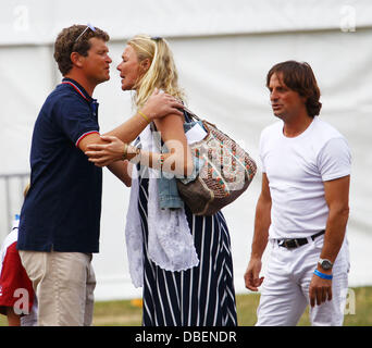 Jack Kidd, Jodie Kidd and her boyfriend Andrea Vianini  MINT Polo In The Park - Day 2 London, England - 04.06.11 Stock Photo