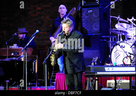 Jools Holland and Rhythm & Blues Orchestra performing at Hampton Court Palace Festival 2011 London, England - 09.06.11 Stock Photo