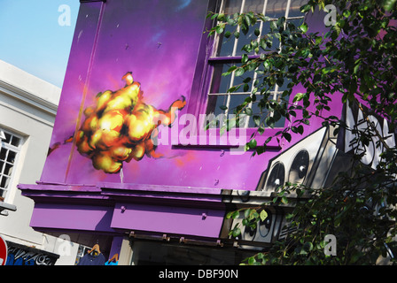 colorful facade in North Laine District Brighton United Kingdom Stock Photo