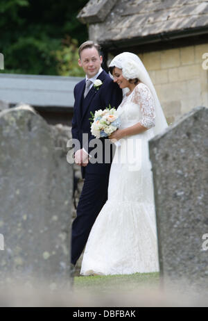 Sam Cooper and Lily Allen emerge as husband and wife The wedding of