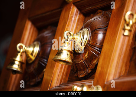 temple bells in india temple Stock Photo