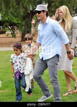 Mark-Paul Gosselaar son Michael daughter Ava and Catriona McGinn The premiere of Walt Disney