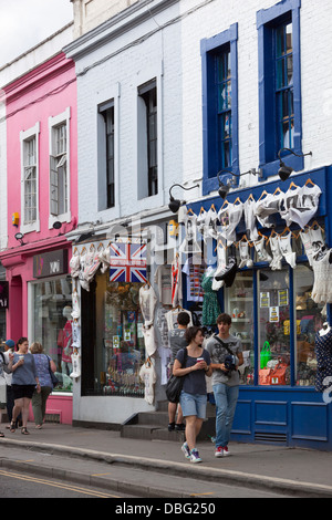 Trendy shops along Pembridge Road, Notting Hill W11, London, UK Stock Photo