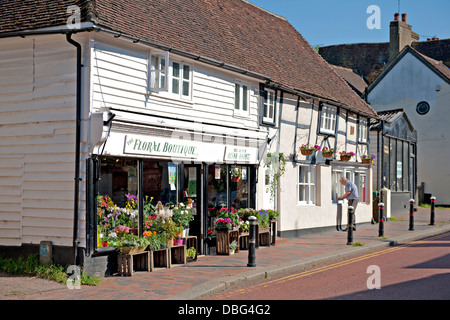 A florist shop in Robertsbridge High Street, East Sussex, UK Stock Photo