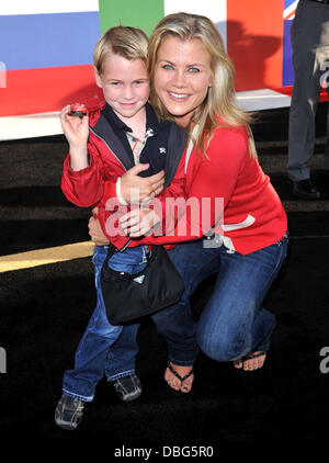 Alison Sweeney and her son Ben The Los Angeles premiere of 'Cars 2' held at El Capitan Theatre - Arrivals Los Angeles, California - 18.06.11 Stock Photo