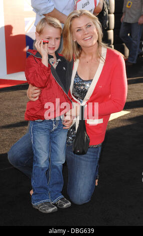 Alison Sweeney and her son Benjamin Edward Sanov The Los Angeles premiere of 'Cars 2' held at El Capitan Theatre - Arrivals Los Angeles, California - 18.06.11 Stock Photo