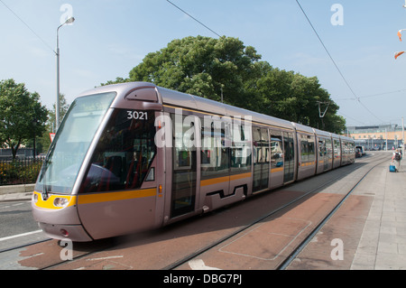 Tramway in Dublin, Eire - Republic of Ireland. Stock Photo