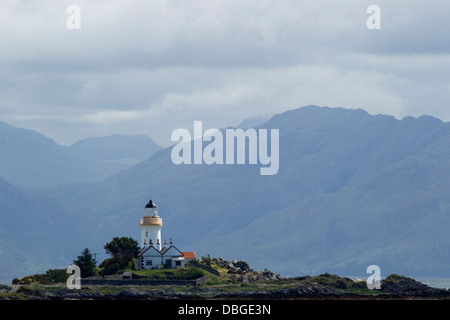 Eilean Sionnach Lighthouse, Ornsay Isle of Skye, Inner Hebrides Scotland, UK LA006298 Stock Photo