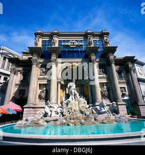 Las Vegas, Nevada, USA - Caesars Palace along The Strip (Las Vegas Boulevard) - Trevi Fountain Replica at Forum Shops Entrance Stock Photo