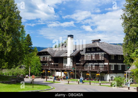 Lake McDonald Lodge, Lake McDonald, Glacier National Park, Montana, USA Stock Photo