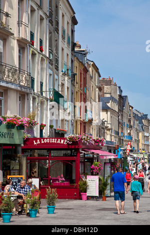 Cafes and Restaurants, Dieppe, Normandy, France Stock Photo