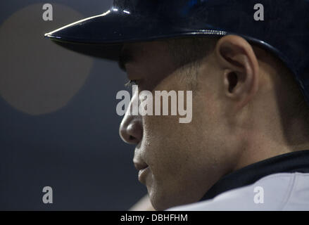 Los Angeles, CALIFORNIA, USA. 30th July, 2013. Ichiro Suzuki of the New York Yankees against the Los Angeles Dodgers at Dodger Stadium on July 30, 2013 in Los Angeles, California.ARMANDO ARORIZO. Credit:  Armando Arorizo/Prensa Internacional/ZUMAPRESS.com/Alamy Live News Stock Photo