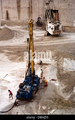 Dubai UAE Dry Dock Piling Stock Photo