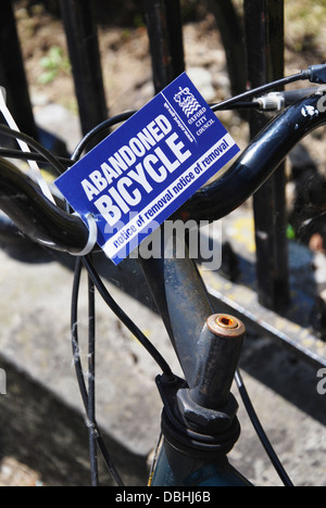 abandoned bicycle at Radcliffe Square Oxford UK Stock Photo